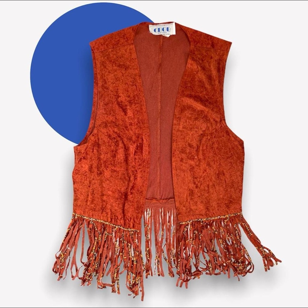 🥵true vintage CBGB fringe vest🥵